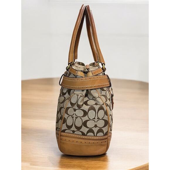 Y2K Coach 10508 Hampton Signature Satchel Bag & Wristlet - Picture 5 of 16